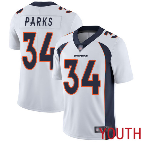 Youth Denver Broncos 34 Will Parks White Vapor Untouchable Limited Player Football NFL Jersey